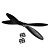  Prop ABS 12*4.5 and 12*4.5R Yellow Contra-rotating Propeller