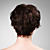 capless parrucca 100% capelli umani breve di alta qualità naturale sguardo scuro parrucca castano capelli ricci (0463-lpp570)