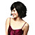  Capless 100% Human Hair Short Curly Black Wig