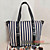  Canvas Stripes Tote
