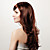  Capless Long Body Wave Brown Synthetic Wig Side Bang