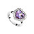  Fashion Platinum Plated Heart Design Crystal Ring(More Colors)