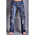  Men's Straight Zipper Pockets Jeans