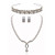  Beautiful Clear Crystals With Imitation Pearls Jewelry Set,Including Necklace,Earrings And Tiara