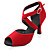  moda in tessuto rosso superiore scarpe da ballo scarpe da ballo latino per le donne