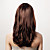  Capless Long Curly Brown Synthetic Wig Full Bang