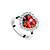  Fashion Platinum Plated Heart Design Crystal Ring(More Colors)