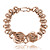  18K Gold Jewelry Set With Rhinestone With Rhinestone Necklace,Earring,Bracelet (More Colors)
