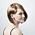 capless kort bob blonde syntetisk parykk langside bang