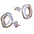  gorgeoussilver plate square stud øredobb