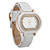  Charming Women's PU Quartz Movement Glass Oval with Rhinestone Dress Watch(More Color)