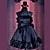  Cosplay Costume Inspired by K-on! Bass Player Mio Akiyama Black Dress