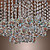  Comtemporary Crystal Flush Mount with 6 Lights in Beaded Design