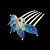  Handmade Blue and Silver 8.5cm Aristocrat Lolita Headdress