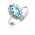 Charming Sterling Silver Topaz Ring(1 Carat)(5*12mm)