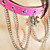  Alloy Chain And Skull PU Punk Lolita Necklace