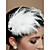  Gorgeous Tulle Wedding Bridal White Feather Corsage/ Headpiece