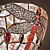  Tiffany stil flush mount med 3 lys - dragonfly mønstret