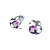  prata encantador 925 / strass brincos com chapeamento de platina