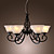  Iron Chandelier with 6 Lights in Antique Style - Upward