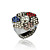  Pretty Alloy Flower Design Crystal Ring Watch