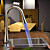  Contemporary Pull Down Kitchen Faucet with Color Changing LED Light