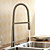  Contemporary Brass Kitchen Faucet - Nickel Brushed Finish