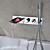  Chrome Finish Color Changing Wall Mount Tub Faucet With Hand Shower