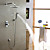  montaje en pared grifo de la ducha contemporáneo cromo conjunto