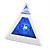  pyramide klokke og farverige ur-hvid (3 * aaa)
