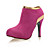  Wildleder High Heel Stiefelette mit glänzenden Armband Mode Schuhe