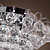  krystal semi flush mount med 3 lys