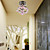  Crystal Semi Flush Mount with 4 Lights in Purple