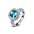  Gorgeous Plata 925 con Rhinestone / Set Joyas para Mujeres Aquamarine incluyendo el collar, pendientes, anillo (más colores)