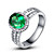  Charming 925 Sterling Silver Platinum Plated Birthstone Ring(More Colors)