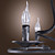  MASTERTON - Lustre Cristal - 3 slots à ampoule