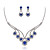  schitterende strass huwelijk bruids sieraden set, inclusief ketting, oorbellen