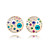  Charming Round 18K Gold Plated High Quality Alloy and Crystal Earring(More Colors)