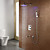  LED Thermostatic Contemporary Wall Mount Shower Faucet (Chrome Finish)