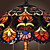  Tiffany-stil blå juvel bordlampe (0923-t53)