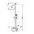  Single Handle Contemporary Color Changing LED Shower Faucet with 8 inch Shower Head + Hand Shower
