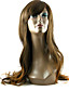  capless longue perruque synthétique de miel brun européen cheveux armure (jf4001)