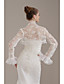  langen Ärmeln Organza Spitze Braut Jacke / Hochzeit wrap