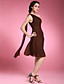 A-line One Shoulder Sleeveless Knee-length Chiffon Mother of the Bride Dress