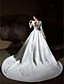 Ball Gown Long Sleeves Cathedral Train Luxury Wedding Dress With Beaded Appliques