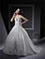  Ball Gown Sweetheart Chapel Train Wedding Dress With Embroidery
