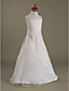  A-line Spaghetti Straps Floor-length Organza Over Satin Flower Girl Dress
