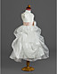  Ball Gown Scoop  Tea-length Satin  Organza Flower Girl Dress