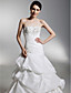  A-line/ Princess Sweetheart Court Train Taffeta Pick-up Wedding Dress
