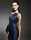  Taffeta Sheath/ Column One Shoulder Short/Mini Beaded Cocktail Dress inspired by Grammy